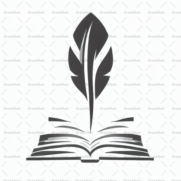 Offenes Buch und Feder